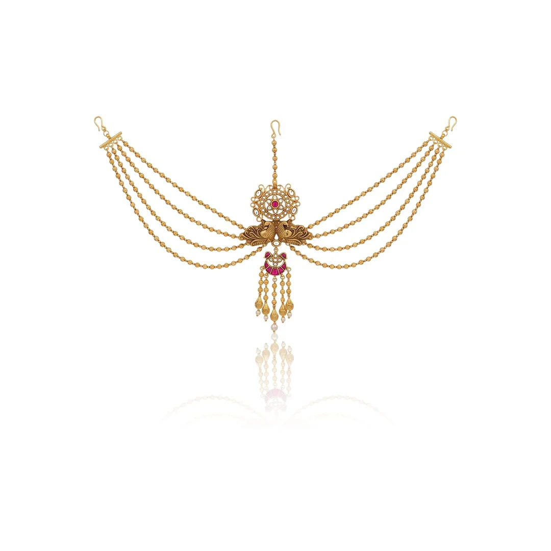 Ravika Hair Brooch With Chain - Image 3