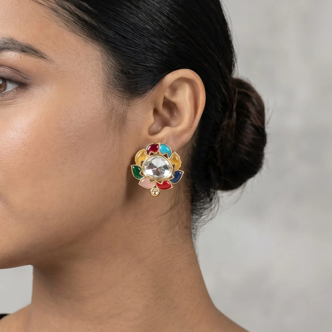 Ravina Stud Earrings - Image 2