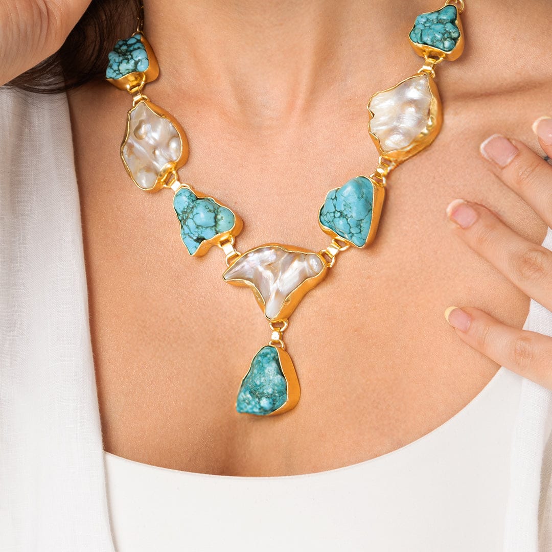 Raw Stone Statement Necklace - Image 3