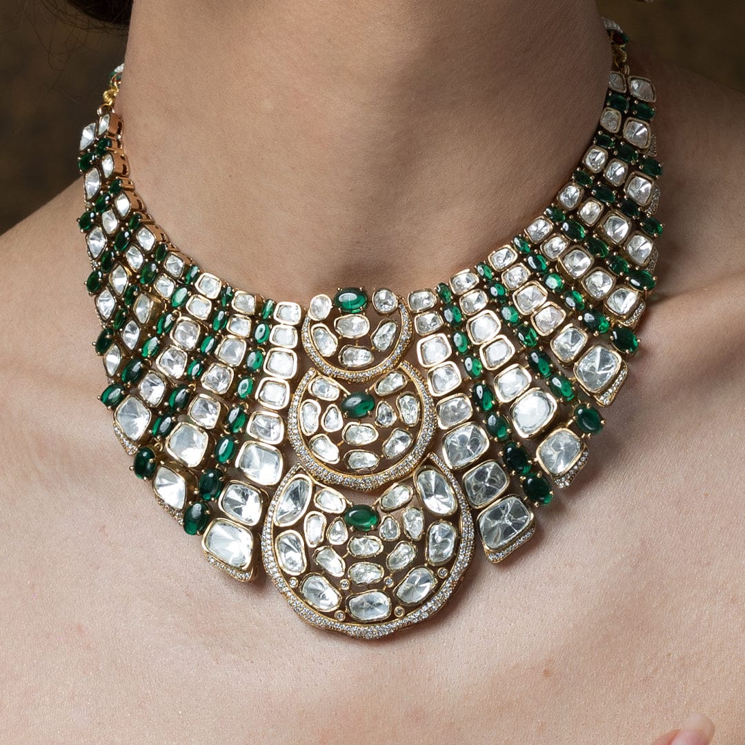 Regal Green Wave Necklace Set - Image 3