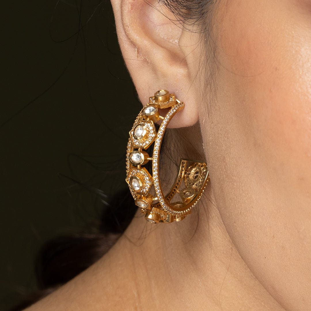 Regal Radiance Hoop Earrings
