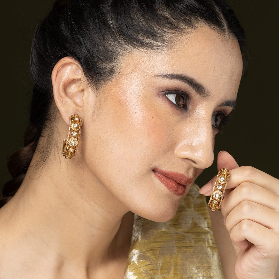 Regal Radiance Hoop Earrings - Image 2
