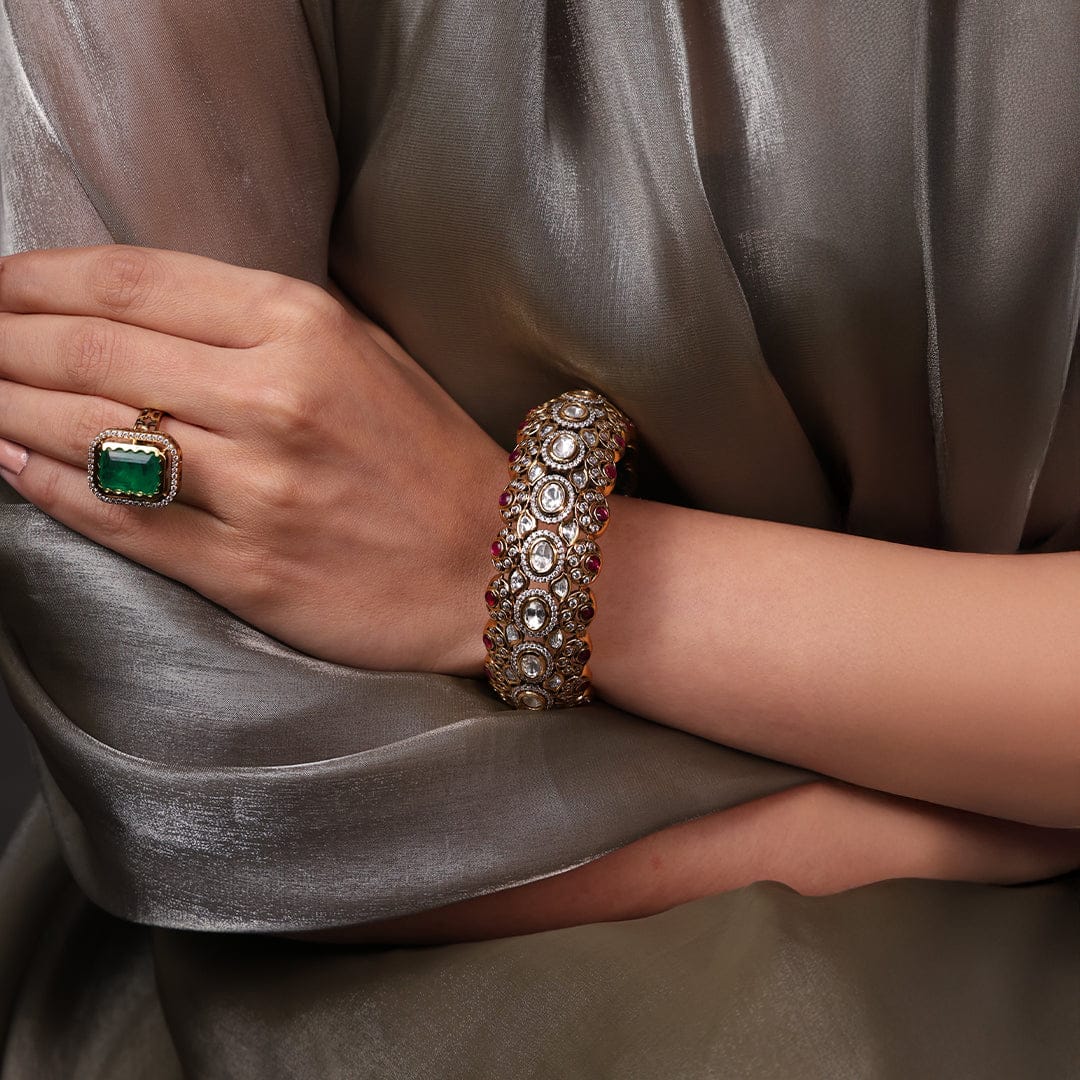 Regalia Ruby Kundan Bangle - Image 3