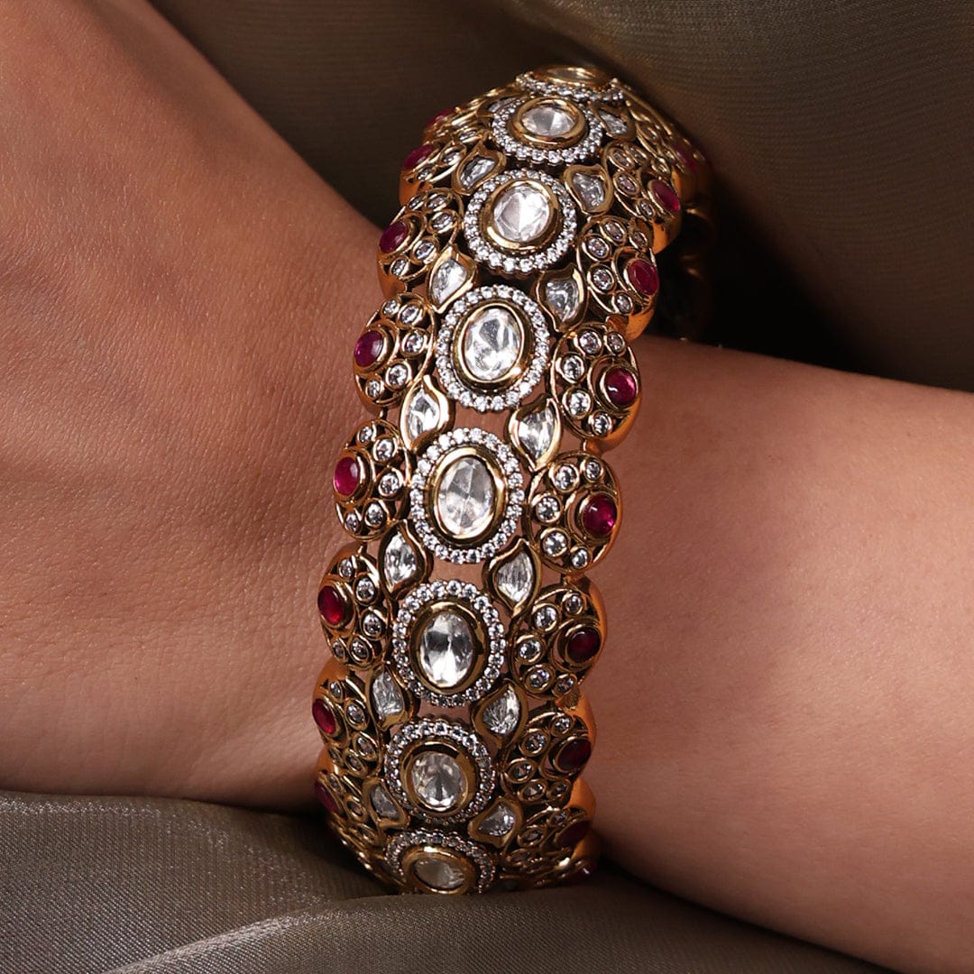 Regalia Ruby Kundan Bangle - Image 4