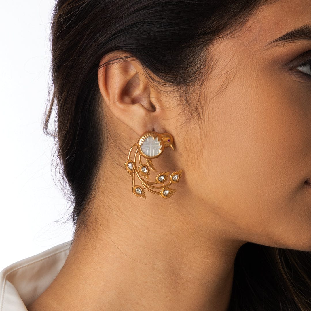 Round Cluster Drop Earrings