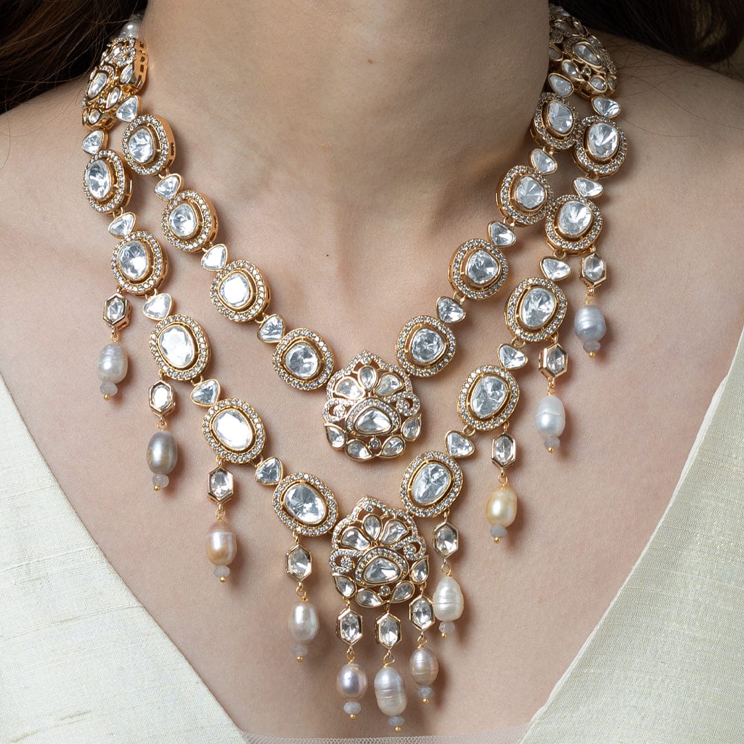 Royal Aura Layered Necklace Set - Image 3