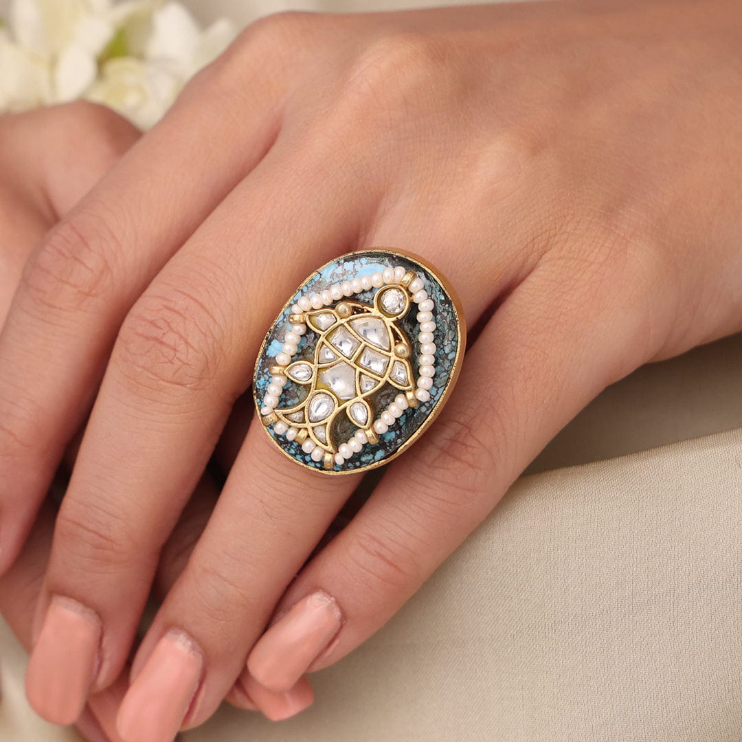 Royal Bloom Enamel Ring