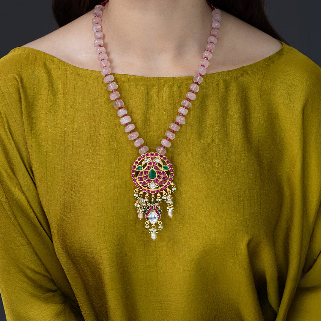 Royal Peacock Beaded Necklace