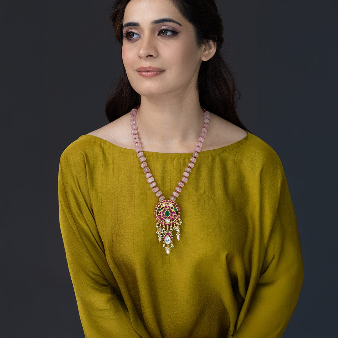 Royal Peacock Beaded Necklace - Image 2