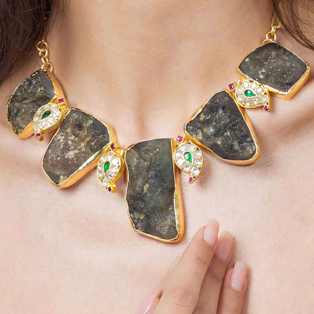 Smoky Quartz Slice Necklace - Image 2