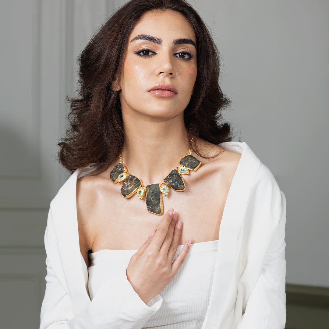 Smoky Quartz Slice Necklace - Image 3