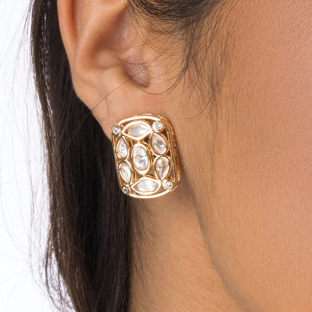 Statement Rectangle Earrings - Image 2