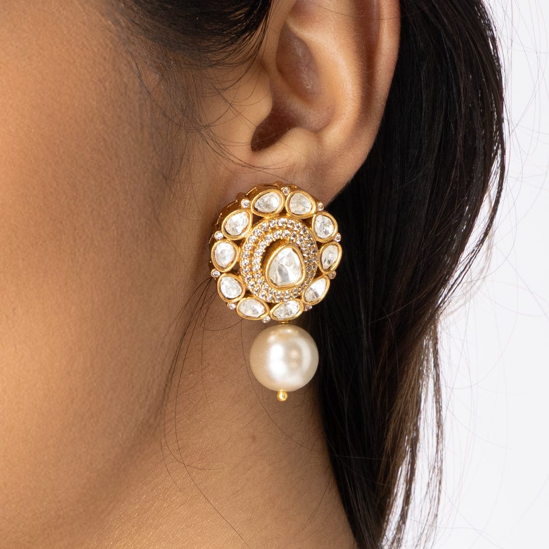 Studded Drop Earrings - Image 2