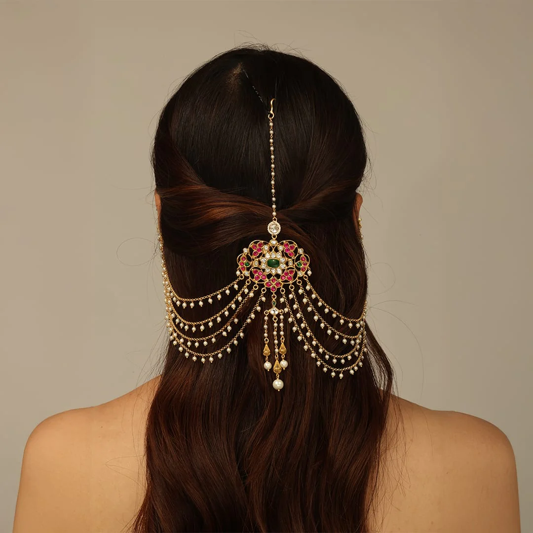 Tanishvi Hair Brooch With Chain