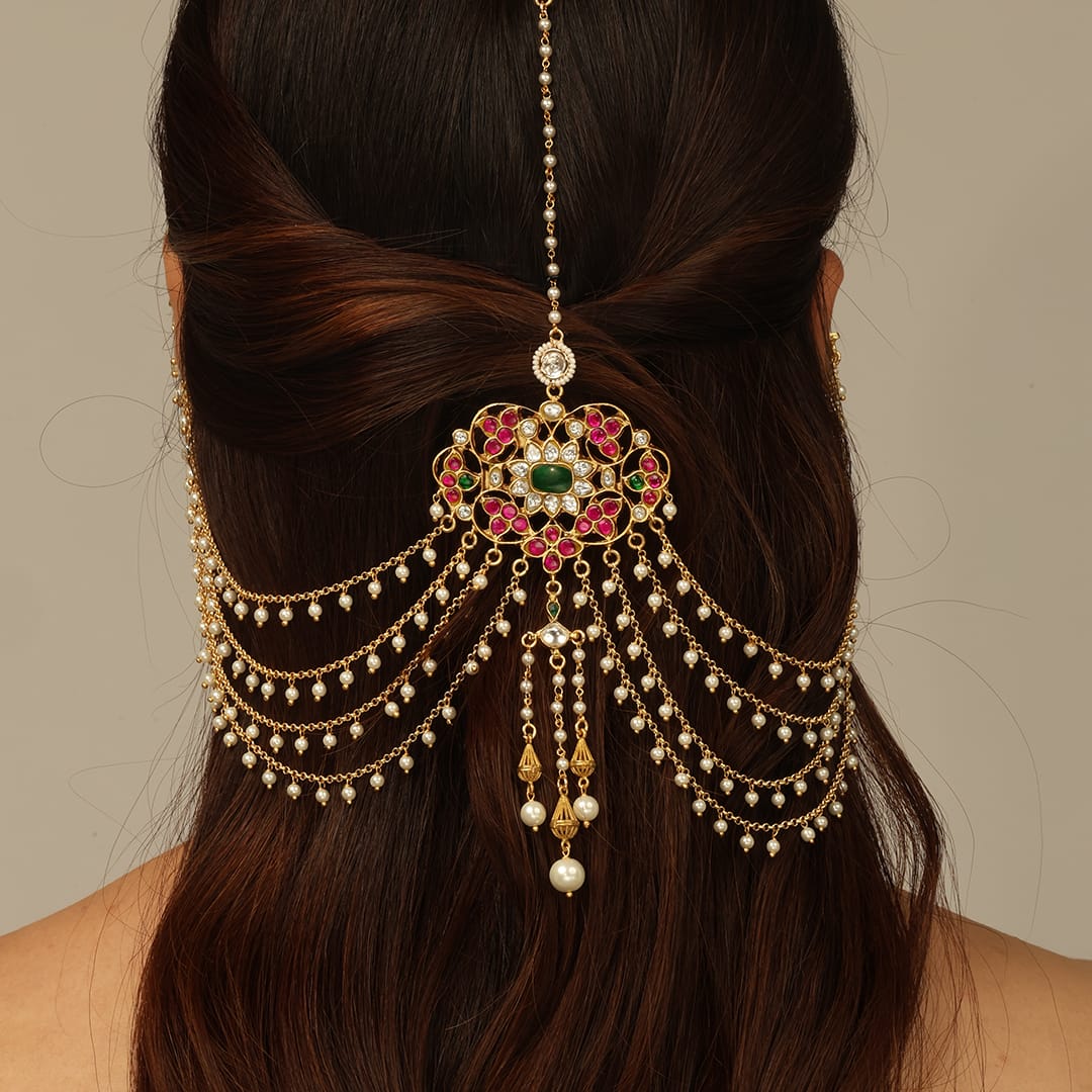 Tanishvi Hair Brooch With Chain - Image 2