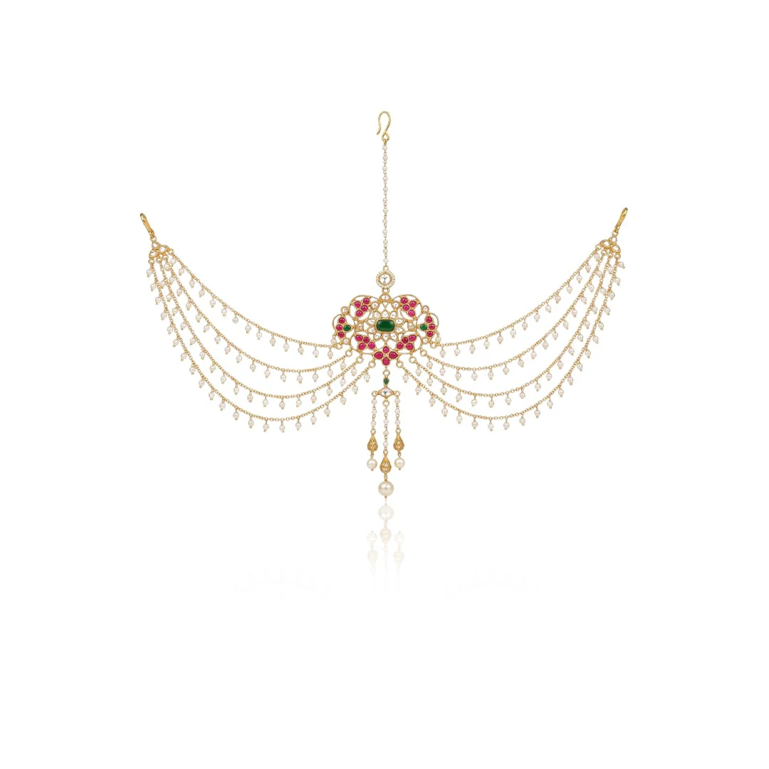 Tanishvi Hair Brooch With Chain - Image 3
