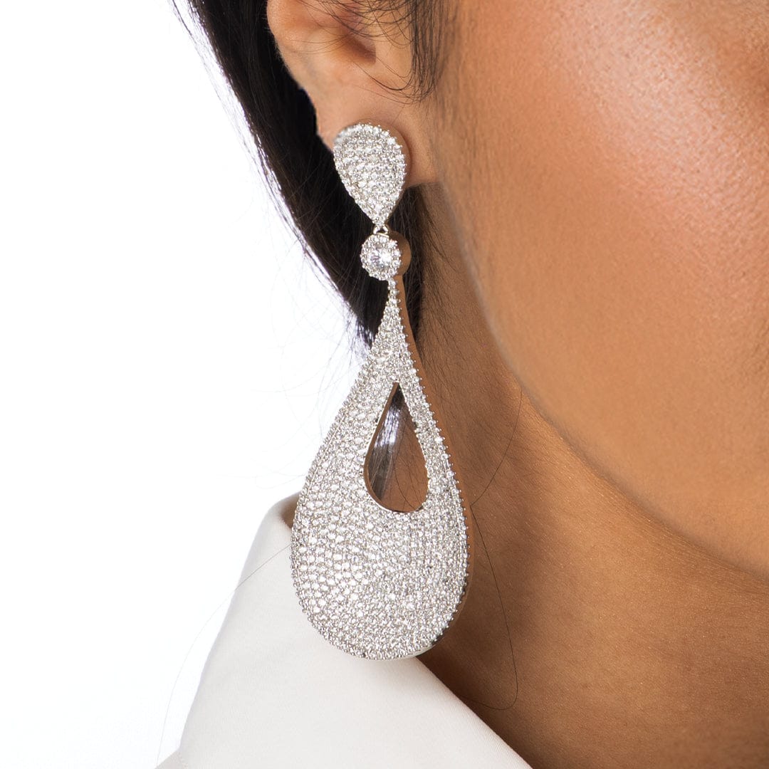 Teardrop Statement Earrings - Image 3