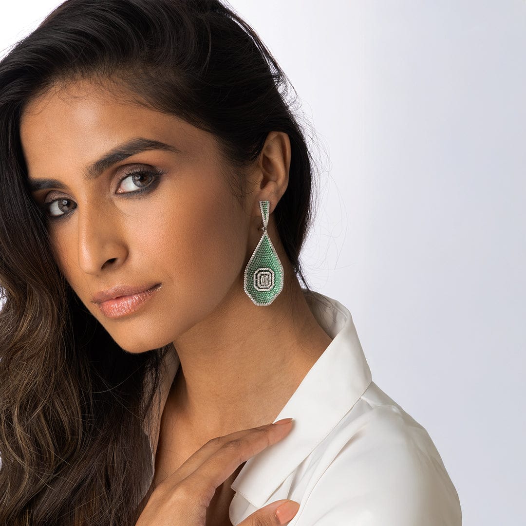 Textured Drop Earrings - Image 2