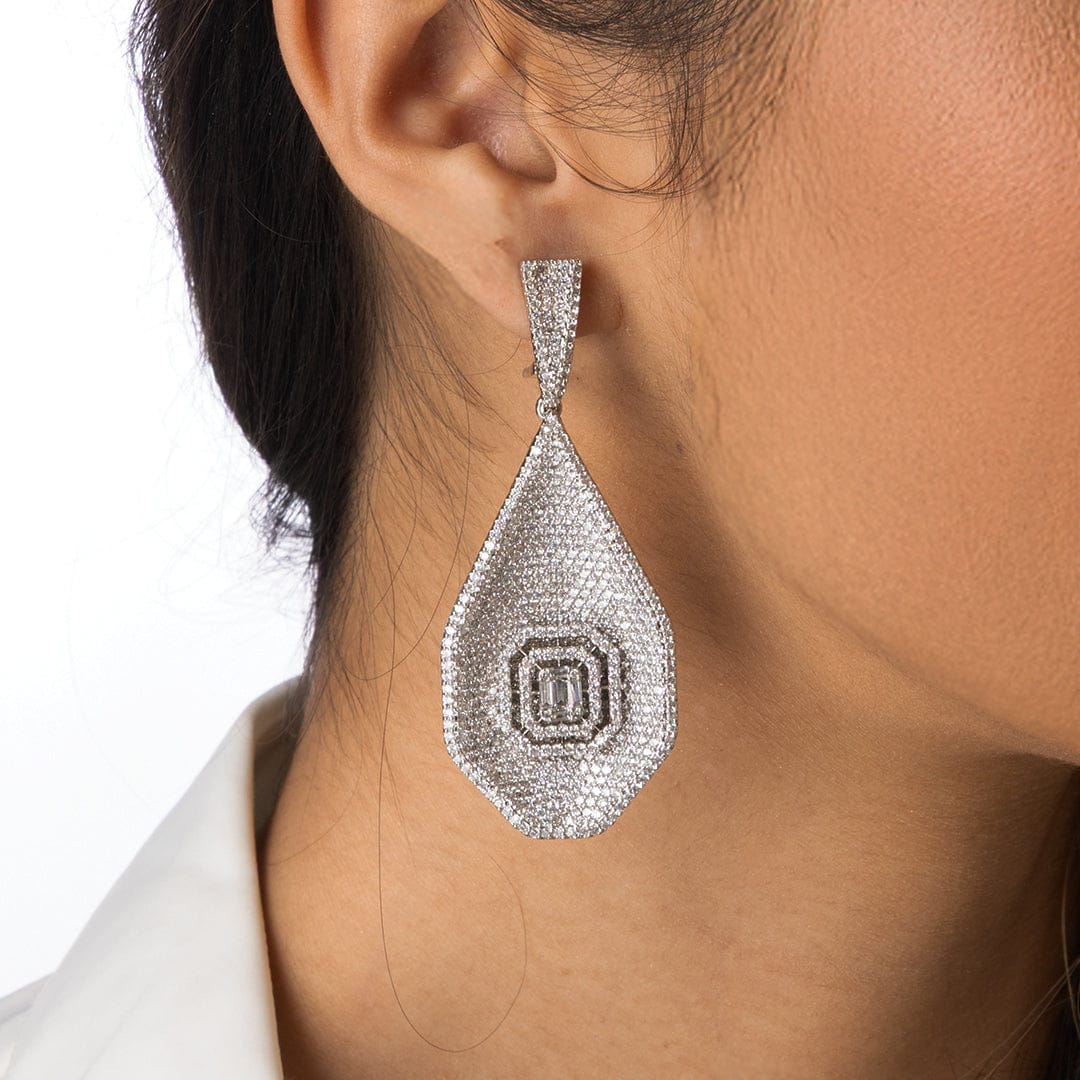 Textured Drop Earrings - Image 3