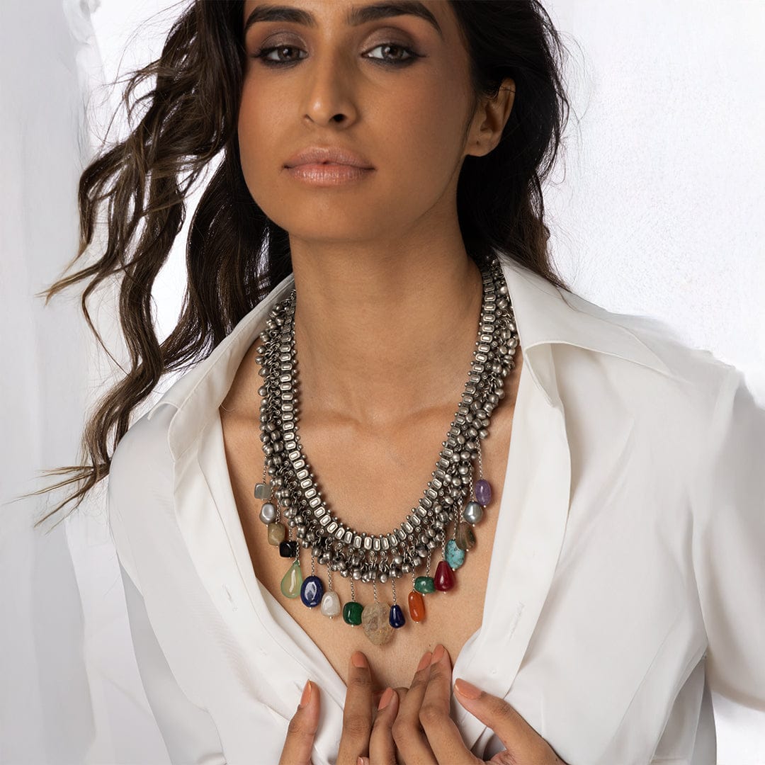 Tiered Multi-Drop Necklace - Image 3