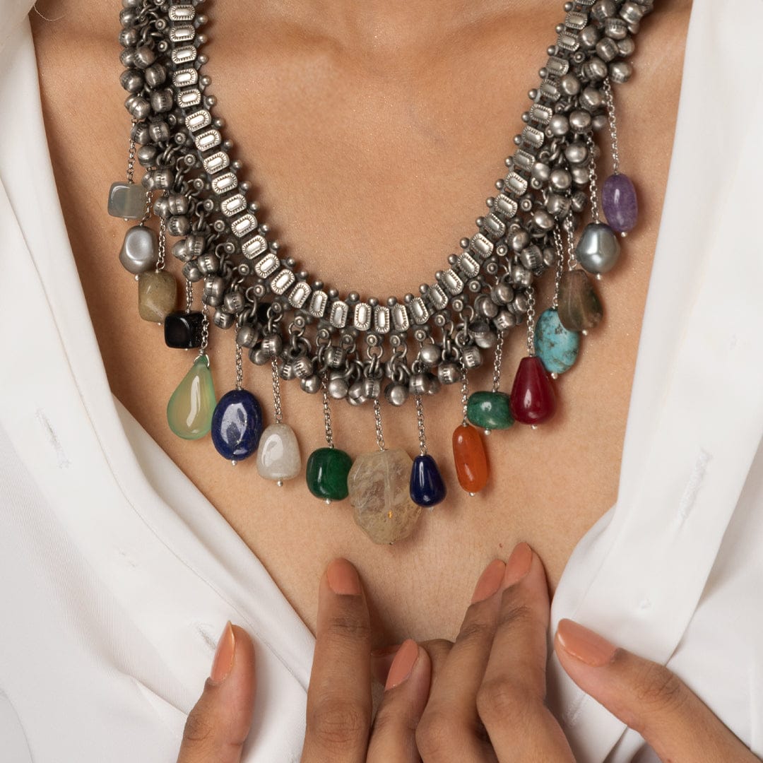 Tiered Multi-Drop Necklace - Image 4