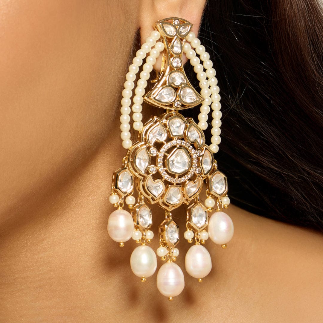 Timeless Pearl Polki Dangle - Image 3