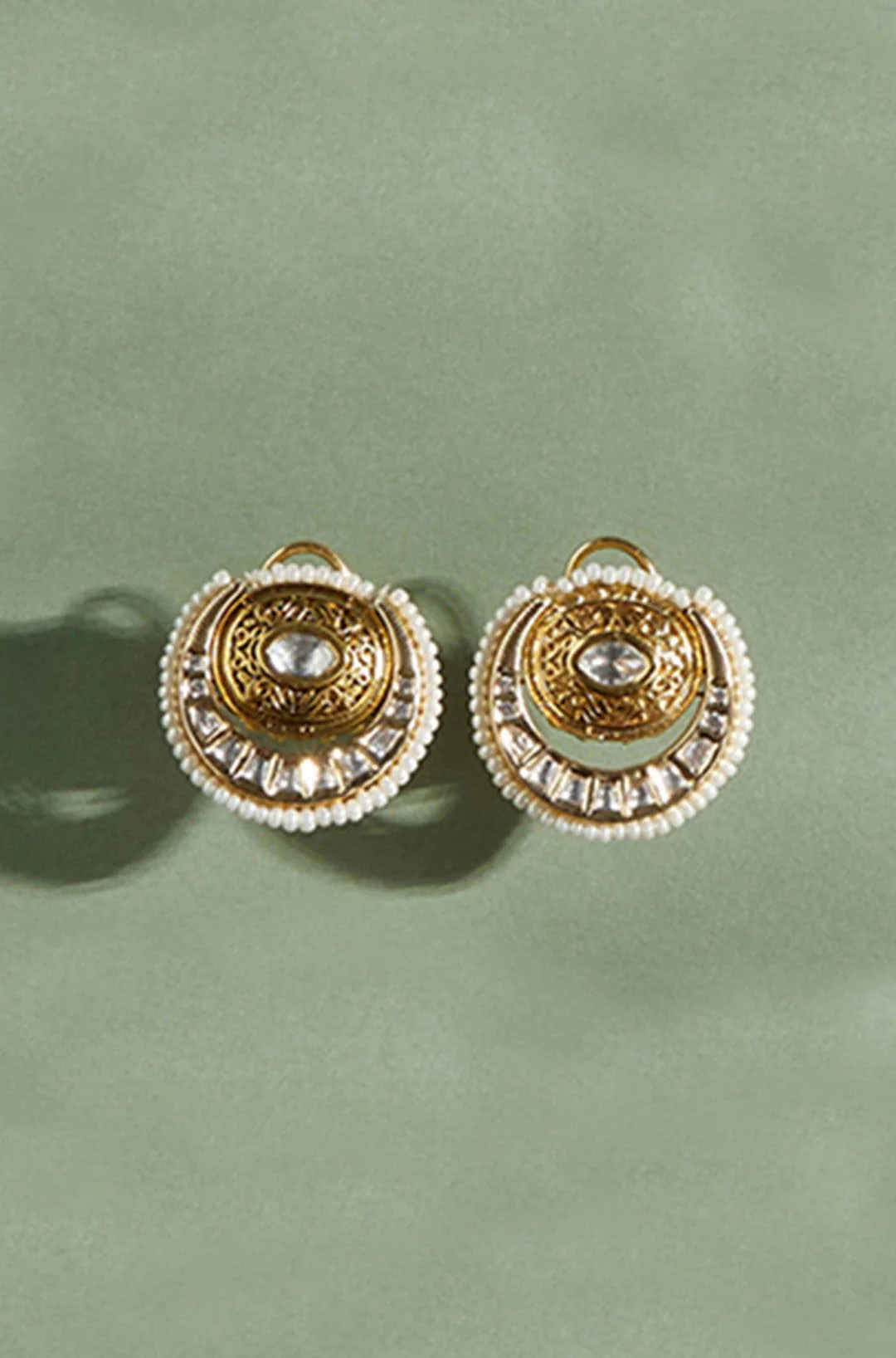 Transcendent Polki And Pearl Studs - Image 2