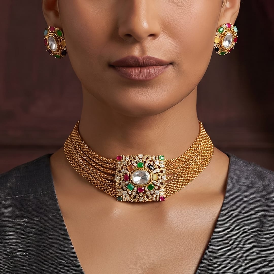 Vavya Choker necklace set