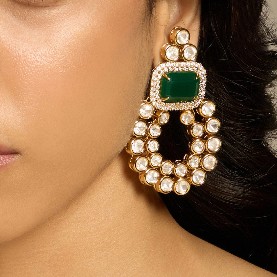 Verdure Gleam Polki Earring - Image 3