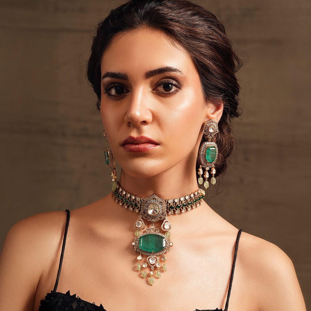 Victorian Emerald Choker Set - Image 3