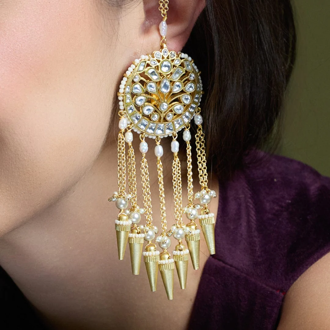 Zaria Kundan Drops - Image 3