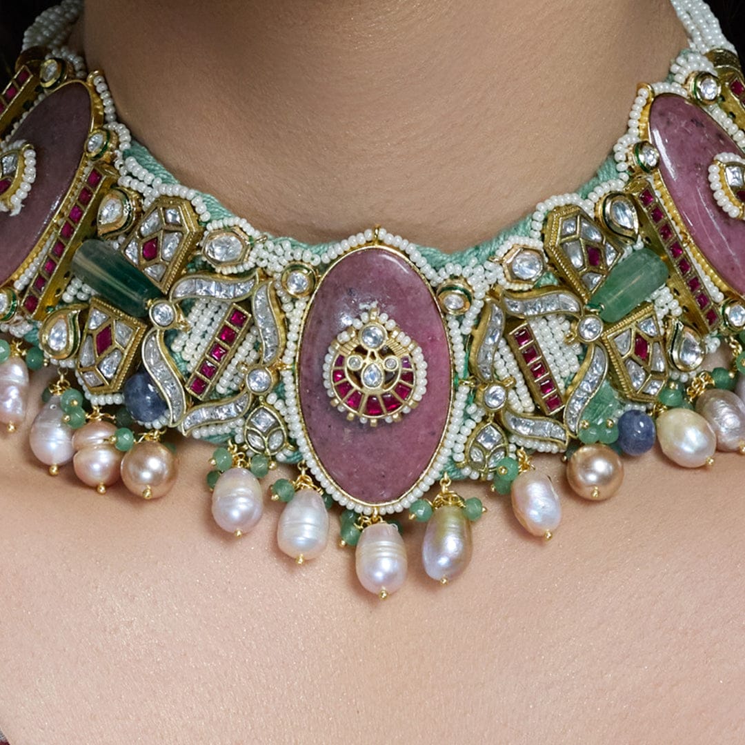 Zarreen Polki Bridal Necklace - Image 3