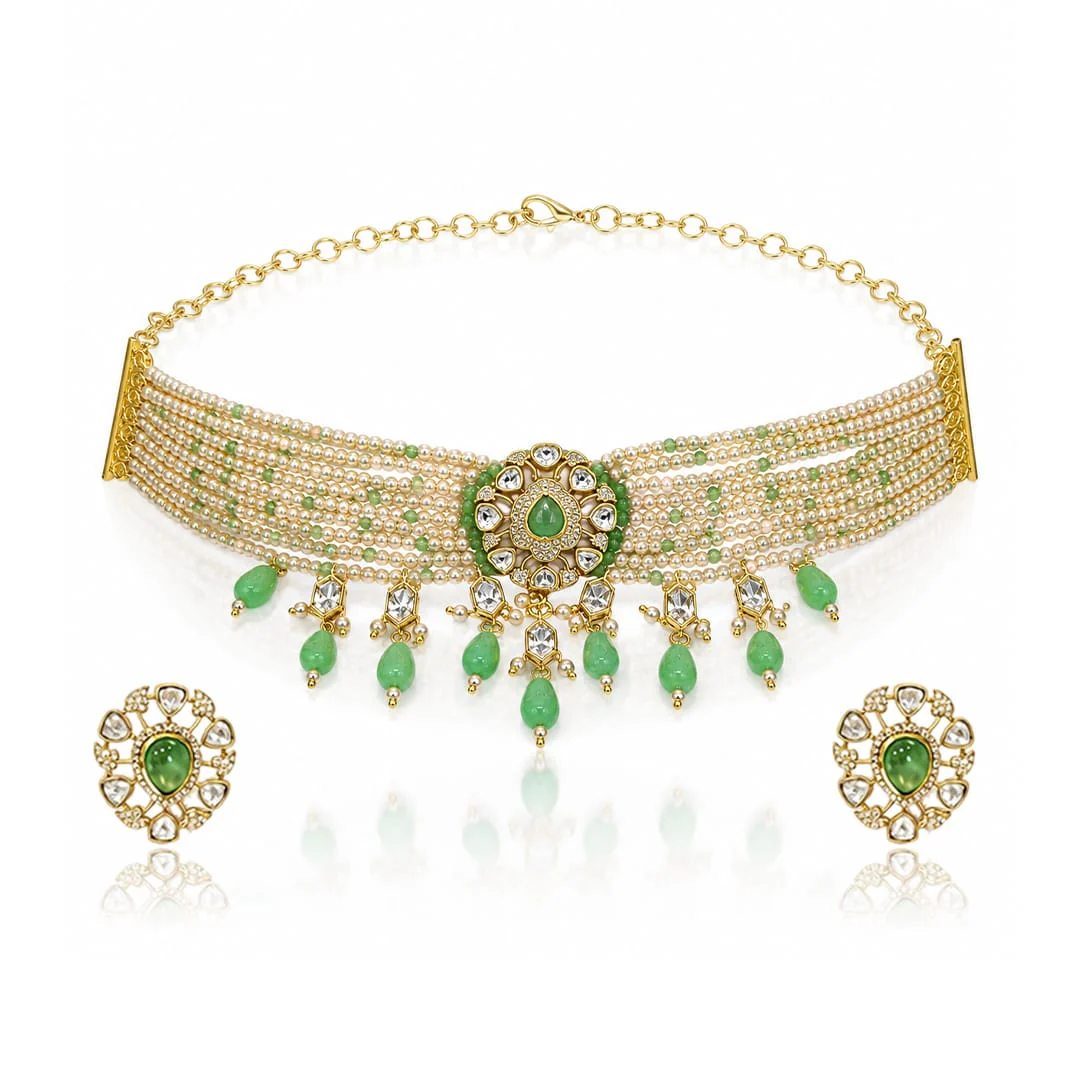 Zavya Choker Necklace Set - Image 3