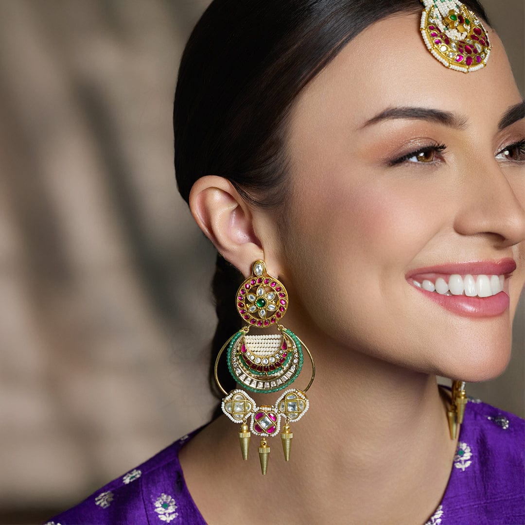 Zewar-e-Shaahi Chandbalis Earrings - Image 2