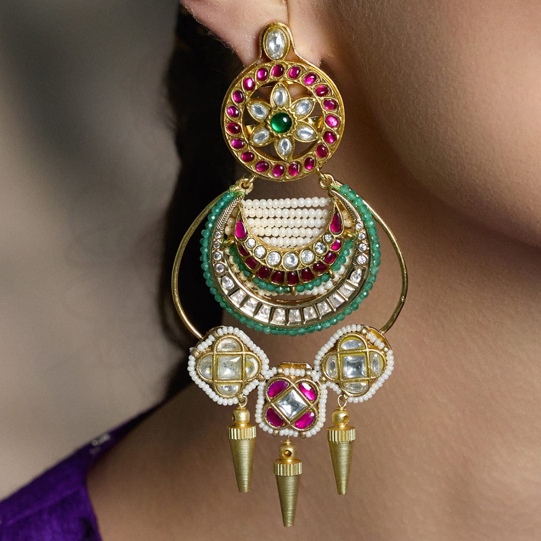 Zewar-e-Shaahi Chandbalis Earrings - Image 3